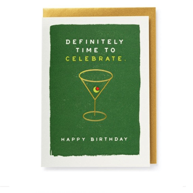 Archivist Martini Birthday Card